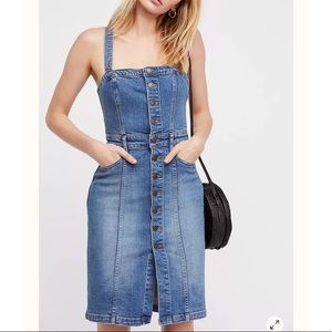 Free People Denim Button Down Dress
